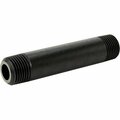 Bsc Preferred Extra-Thick-Wall Black-Coated Steel Pipe Nipple Threaded on Both Ends 1/2 NPT 4 Long 7733K107